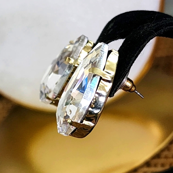 Statement Chunky Gold Chain Necklace Bold Geometric Pendants Teardrop Earrings - Picture 9 of 13